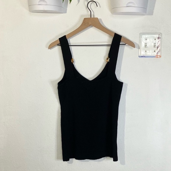 Elie Tahari Black Rib Knit Top - Picture 3 of 5